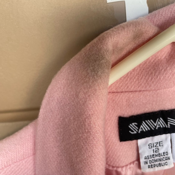Vintage savanna wool pink blazer jacket sz 12 - Picture 5 of 5